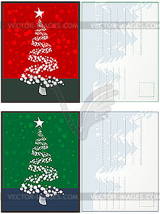 Christmas postcards set - vector clip art