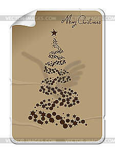 Merry Christmas sticker - vector image