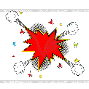 Значок взрыва в стиле комиксов - стоковый векторный клипарт