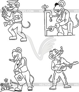 Mice cartoons - vector image