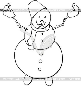 Snowman - vector image