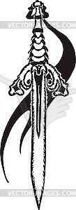 Sword tattoo - vector clip art