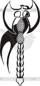 Pole axe tattoo - vector image