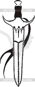 Sword tattoo - vector clip art