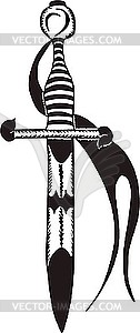 Sword tattoo - vector image