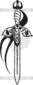 Sword tattoo - vector clipart