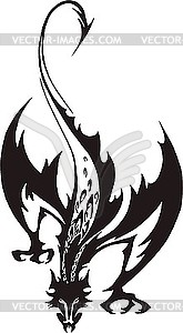 Dragon tattoo - vector clipart
