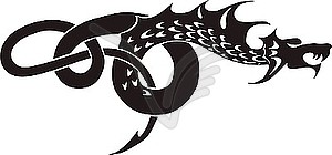 Dragon tattoo - vector clipart / vector image