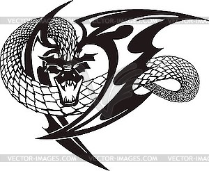 Dragon tattoo - vector clipart