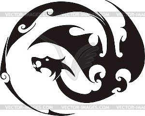 Dragon tattoo - vector clipart