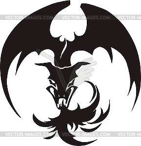 Dragon tattoo - vector clip art