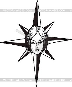 Woman face - vector image