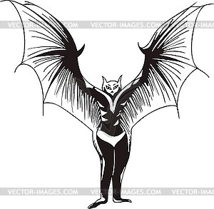 bat clip art black and white