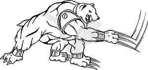 Monster bear - vector clip art