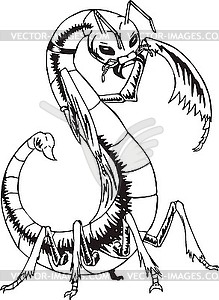 Fantasy monster scorpion - vector clipart