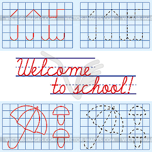 Welcome to school background - vector image