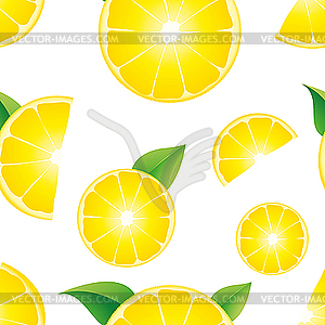 Lemon seamless - royalty-free vector clipart
