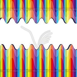 Broken rainbow stripes - vector image