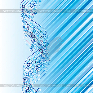 Blue lines and circles - vector clipart