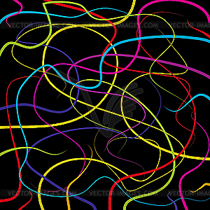 Color curved lines - vector clipart
