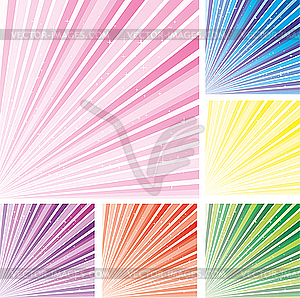 Абстрактные красочные фоны с полосками - векторный клипарт Royalty-Free