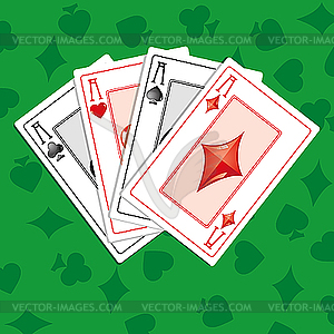 Four aces - vector EPS clipart