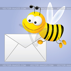 Bee mailer - vector clipart