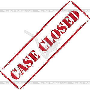 Case closed - vector image