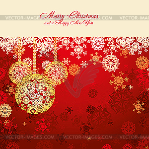 Red Christmas background - vector clipart