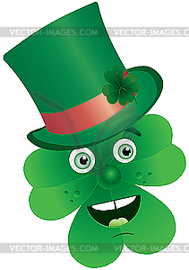 Clover with tophat - vector image