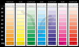 Color palette CMYK - vector image