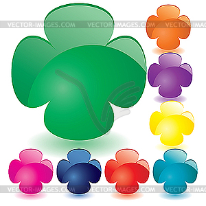 Colored glass buttons - vector clipart / vector image