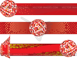 Disco banners - vector image