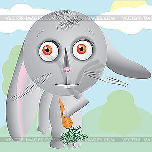 Hare cartoon - vector clip art