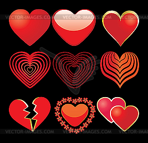 Hearts - vector clipart / vector image