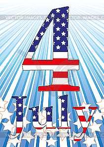 Background with elements of USA flag - vector clipart