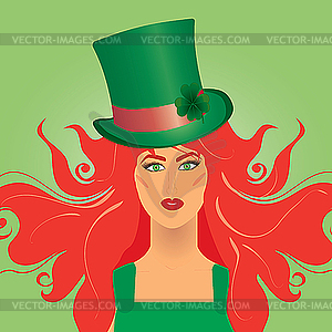 Irish girl - vector image