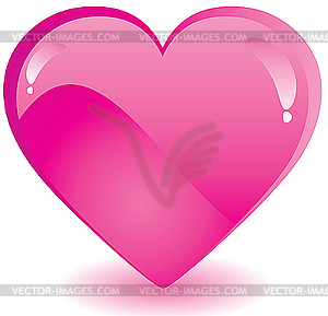 Pink heart - vector clipart / vector image