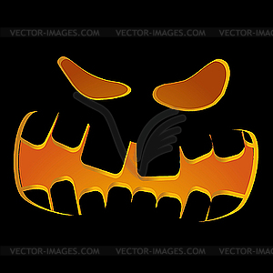 Halloween pumpkin face - color vector clipart