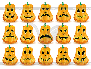 Pumpkin face - vector image