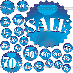 Sale badges - vector image