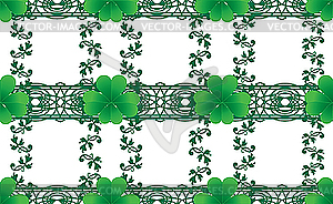 Seamless clovers - vector clip art