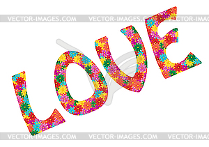 Love from flowers - vector clipart