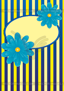 Frame with flowers - vector image