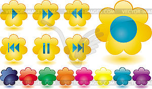 Music buttons - vector clipart