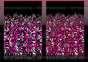 Pink business cards - vector clipart