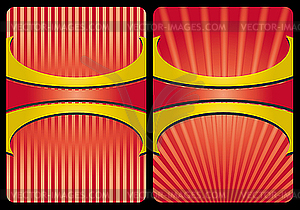 Red business cards - vector image