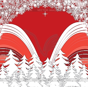 Red Christmas card - vector clipart