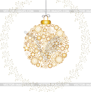 Christmas decoration card - vector image
