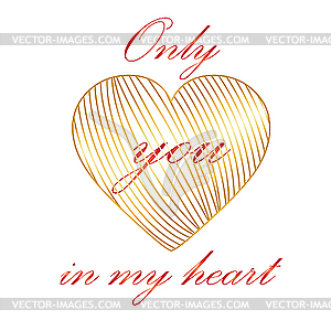 Valentine card - vector image